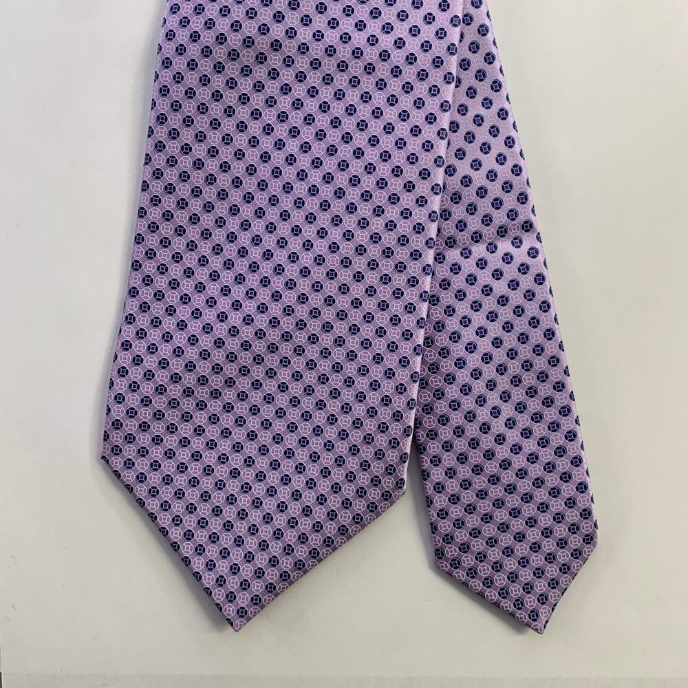 DOLCEPUNTA Purple Lavender Polka Dot Silk Tie
